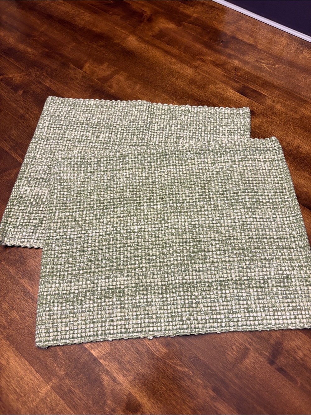 Food Network Green Woven Placemats Set of 2
